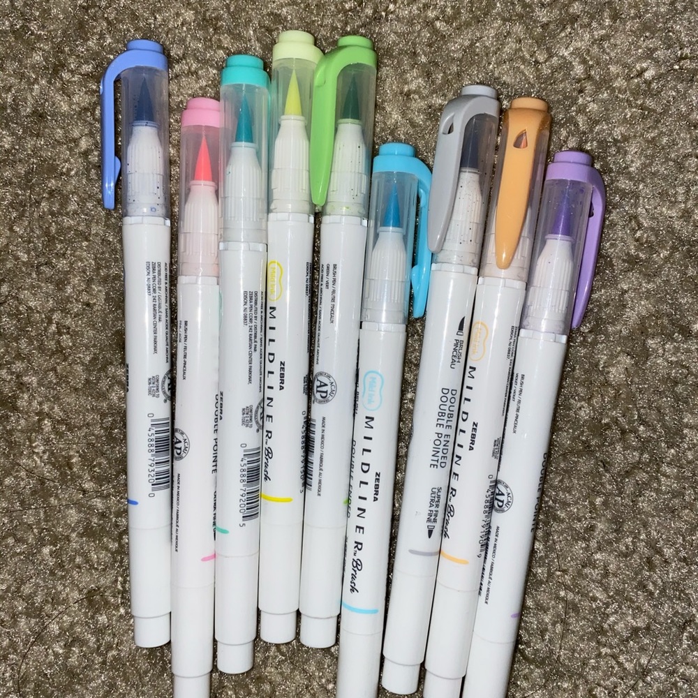 Zebra Mildliner brush set